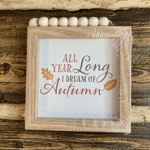 Autumn wood frame sign 🍁